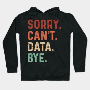 Vintage Sorry Can't Data Bye Funny Data Analysis Lover Hoodie